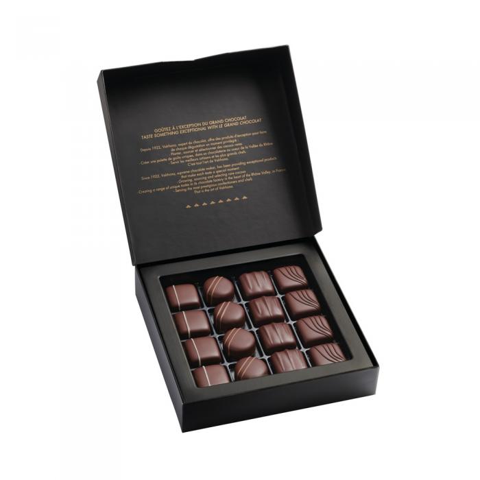 bombones finos chocolate negro - 160g por valrhona
