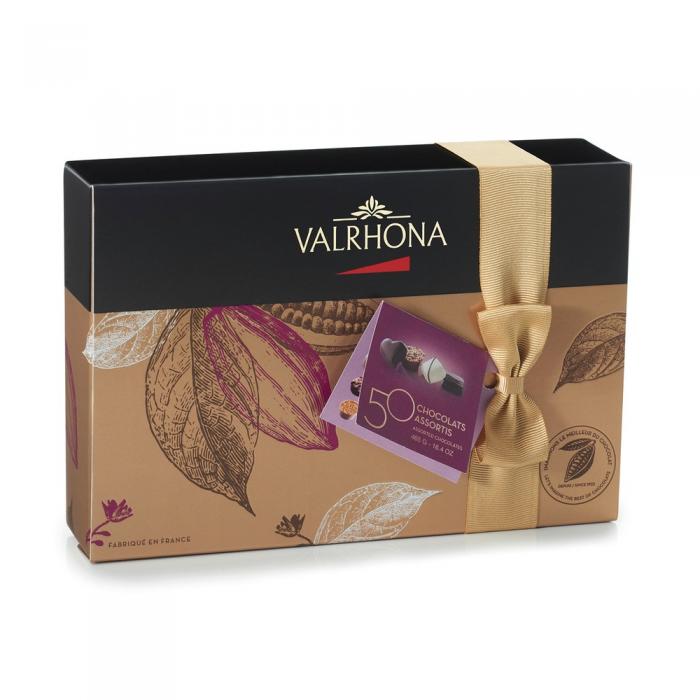 ballotin 50 bombones de chocolate - 465g por valrhona