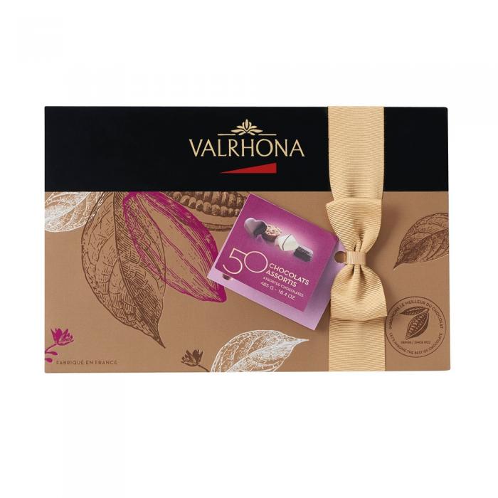 ballotin 50 bombones de chocolate - 465g por valrhona